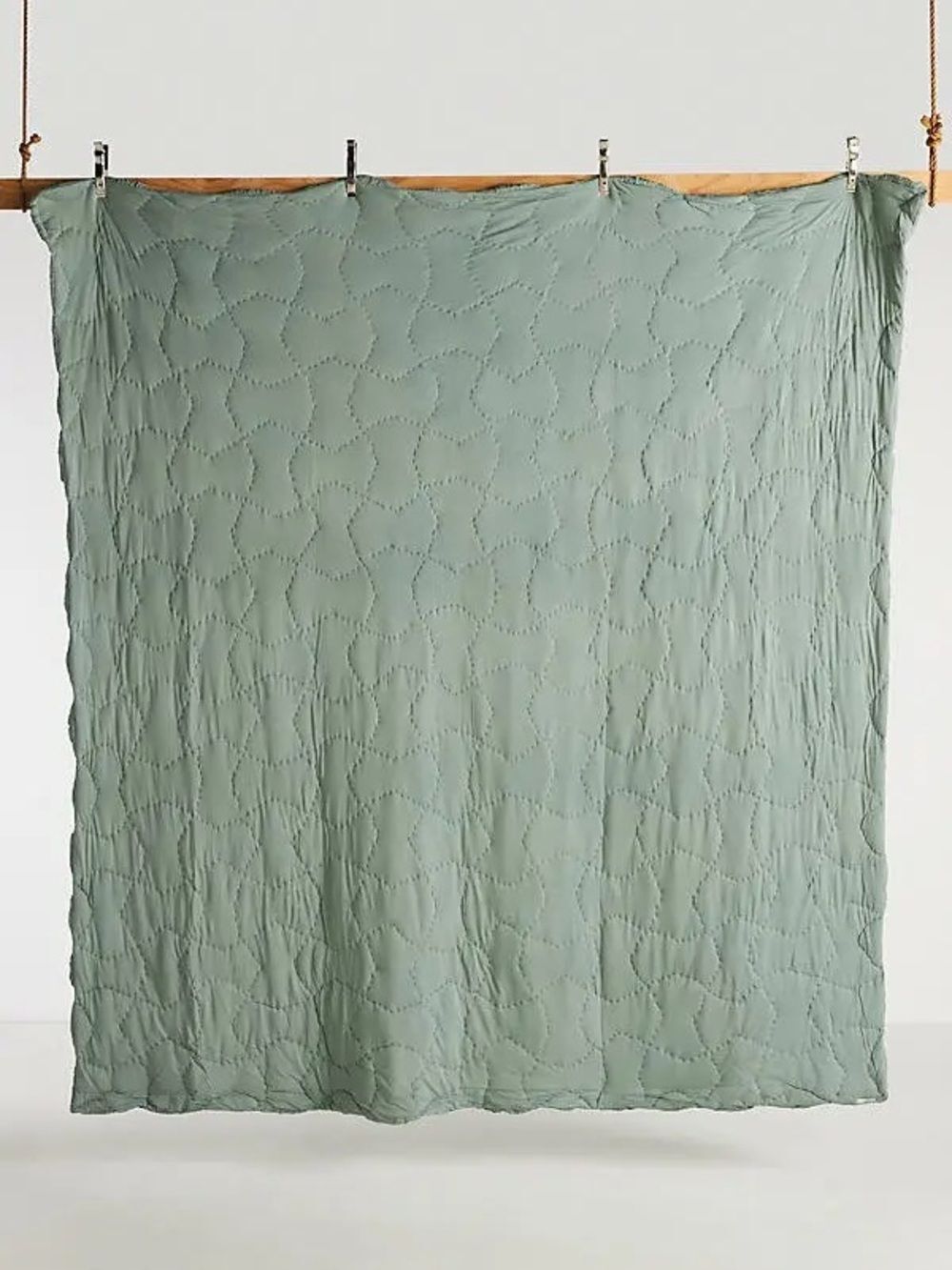 New Anthropologie Constance Cotton Jersey Cloud Quilt Size King - Picture 4 of 8